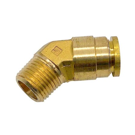 Brass DOT Push-to-Connect Fitting, Brass, Silver MPN:179PTCNS-10-8