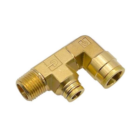 Brass DOT Push-to-Connect Fitting, Brass, Silver MPN:189PTC-8-4-8