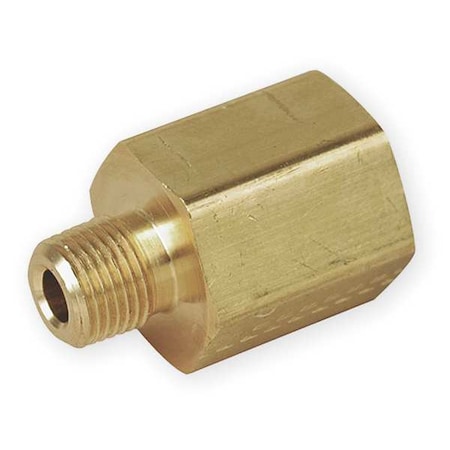 Adapter Brass Pipe Fitting, 1/8 in Female NPT X 1/8 in Male NPT MPN:2-2 RA-B