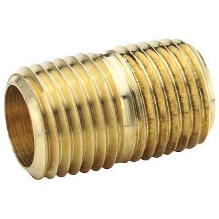 Nipple Brass Nipple, 1/4 in Male NPT X 1/4 in Male NPT MPN:215PN-4