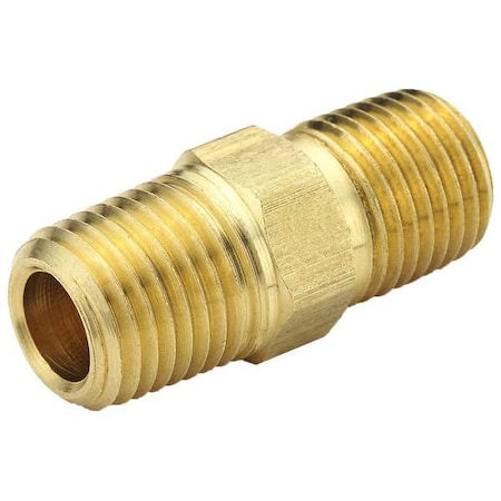 Hex Nipple Brass Hex Nipple, 3/8 in Male NPT X 3/8 in Male NPT MPN:216P-6