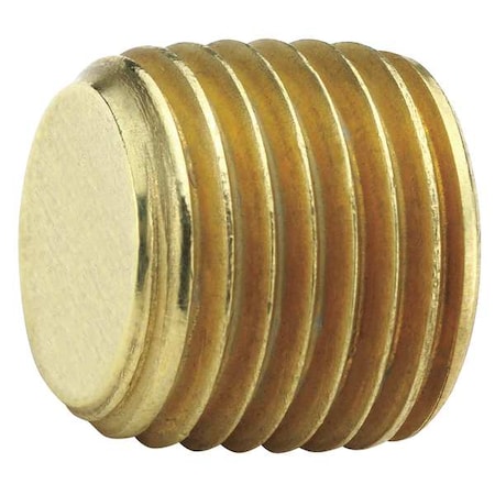 Brass Countersunk Hex Head Plug, MNPT, 3/8