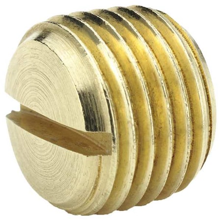 Slotted Head Plug Brass Slotted Head Plug, 3/8 in Male NPT X MPN:220P-6