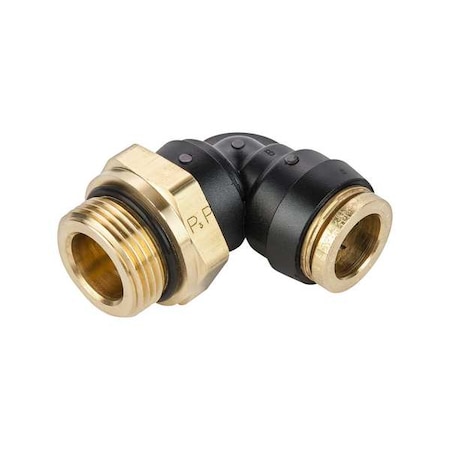 Metric DOT Push-to-Connect Fitting, Composite, Black MPN:369PTCR-10-MA12