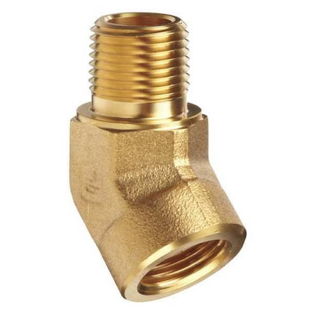 45 Degrees Street Elbow Brass Pipe Fitting, 1/4 in Female NPT X 1/4 in Male NPT MPN:4-4 SVE-B