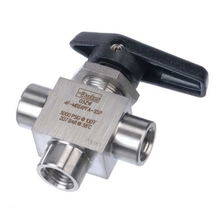 Manual 3-Way Ball Valve, 1/4