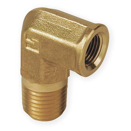 90 Degrees Street Elbow Brass Pipe Fitting, 3/8 in MALE NPT X 3/8 in Female NPT MPN:6-6 SE-B