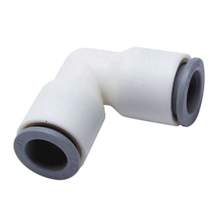 Push-Fit Elbow Fitting, 3/8 in Tube Size, Bio-Based Nylon, White, 10 PK MPN:6302 60 00WP2