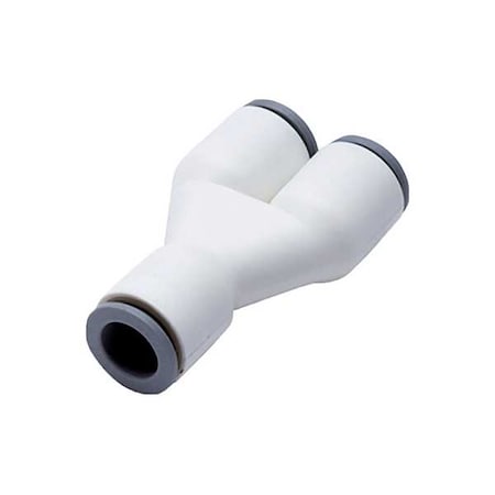 Metric Plastic Push-to-Connect Fitting, Polymer, White MPN:6340 06 00WP2