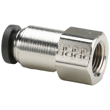 Push-to-Connect Fitting, Brass, Silver MPN:66PLP-5/32-4