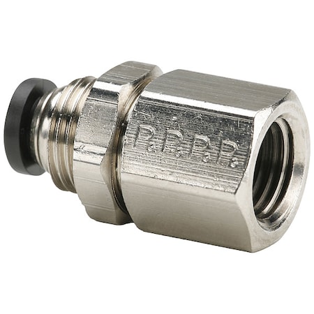 Fitting, Straight, Brass, Push-Fit 1/4 in, FNPTF 1/4 in MPN:66PLPBH-4-4