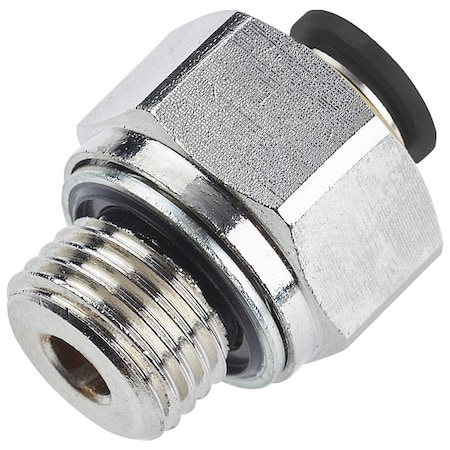 Push-to-Connect Fitting, Brass, Silver MPN:68PLP-4-4G