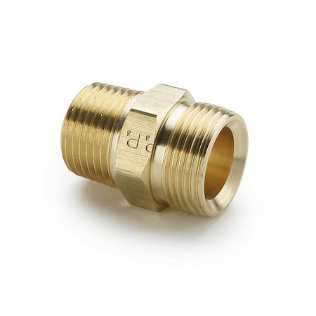 Strt, Brass, MNPT, MBSPP 3/8 in MPN:76RB-3/4-4