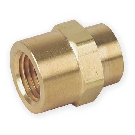 Reducing Hex Coupling Brass Pipe Fitting, 1/2 in Female NPT X 1/4 in Female NPT MPN:8-4 FHC-B