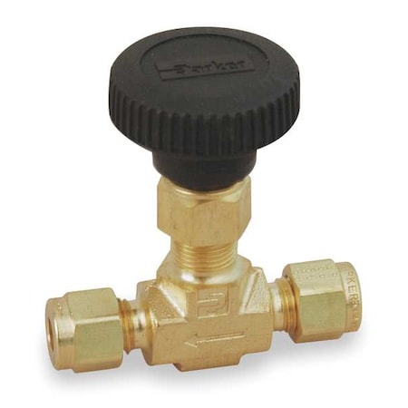 Needle Valve, Straight, Brass, 1/2 In. MPN:8A-V8LN-B