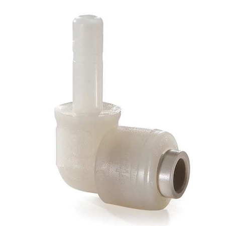 90 Degree Plug-In Elbow, 1/4 in Tube Size, natural MPN:F4TEU6