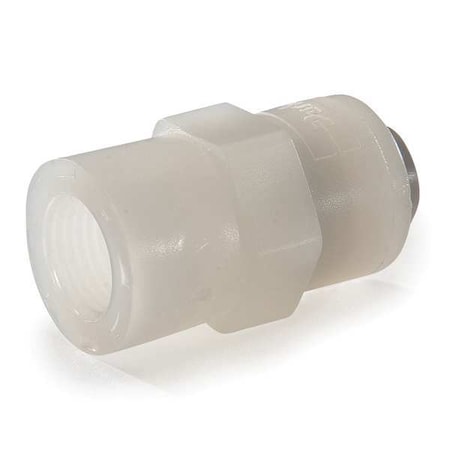 Faucet Adapter, 3/8 in Tube Size, PVDF, Natural MPN:F6FA7