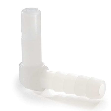 Tube Elbow Barb Connector, 3/8 in Tube Size, natural MPN:F6TEB6