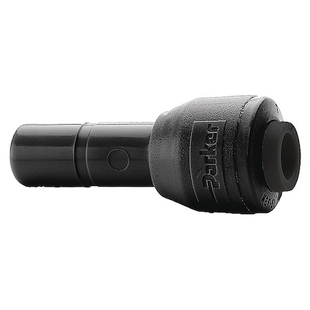 Push-Fit Adapter Fitting, 1/4 in Tube Size, PVDF, Black MPN:FB4RD6-HBLK-SF