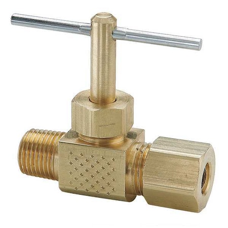 Needle Valve, 1/4 In., Compressn-Male Pipe MPN:NV106C-4-4