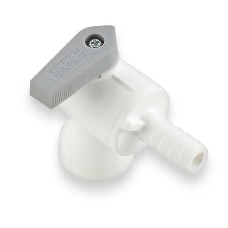 Manual 2-Way Ball Valve, Barb, Polypro MPN:PBPP4VFE4