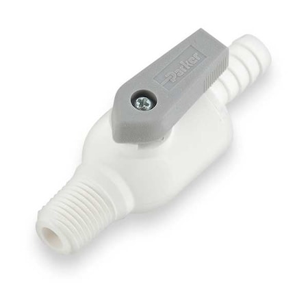 Manual 2-Way Ball Valve, Barb, Polypro MPN:PBPP6VMC6
