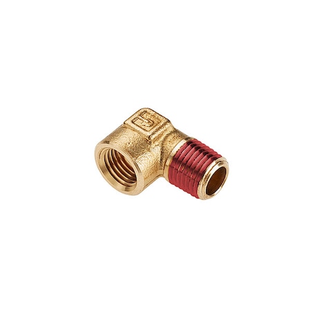 90 Degrees Forged Elbow Brass Pipe Fitting, 1/4 in Female NPT X 1/4 in Male NPT MPN:VS1202P-4-4