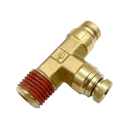 Brass DOT Push-to-Connect Fitting, Brass, Gold MPN:VS171PTCNS-4-6-4