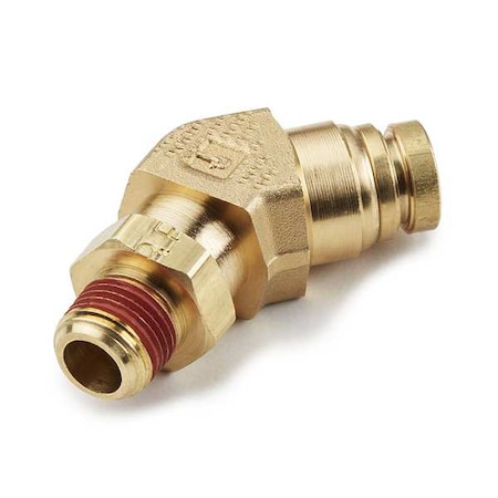 Brass DOT Push-to-Connect Fitting, Brass, Silver MPN:VS179PTC-4-2