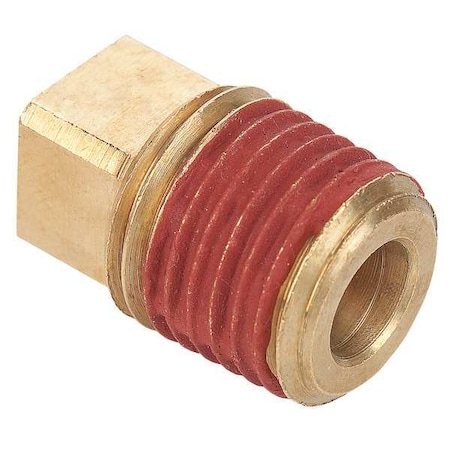 Brass Square Head Plug, MNPT, 1/8