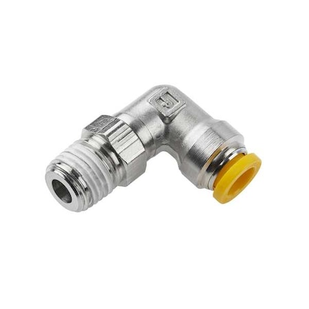 Metric Metal Push-to-Connect Fitting, Brass, Silver MPN:W169PLP-8M-6R