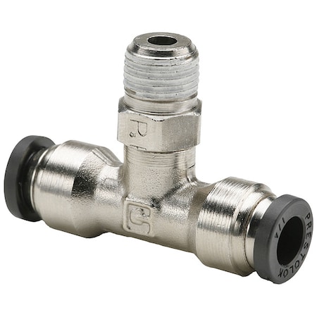 Branch Swivel Tee, Brass, Silver MPN:W172PLP-6-4