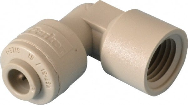 Push-To-Connect Tube to Pipe Tube Fitting: Female Elbow, 1/4