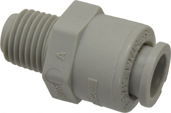 Push-To-Connect Tube to Pipe Tube Fitting: Connector, 1/4