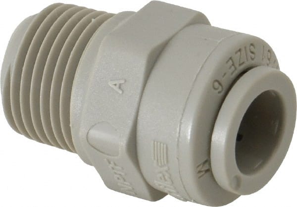 Push-To-Connect Tube to Pipe Tube Fitting: Connector, 3/8