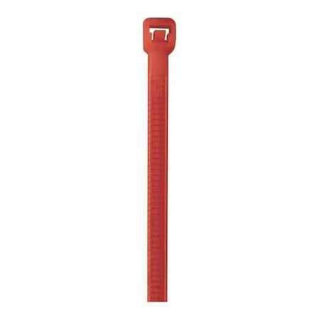 Cable Tie, 8 in L, Fluorescent Red, Nylon, 40 lb Strength, 1000 PK MPN:CT444K