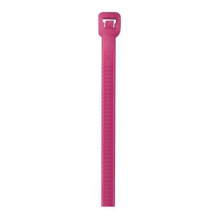 Cable Tie, 8 in L, Fluorescent Pink, Nylon, 40 lb Strength, 1000 PK MPN:CT444L