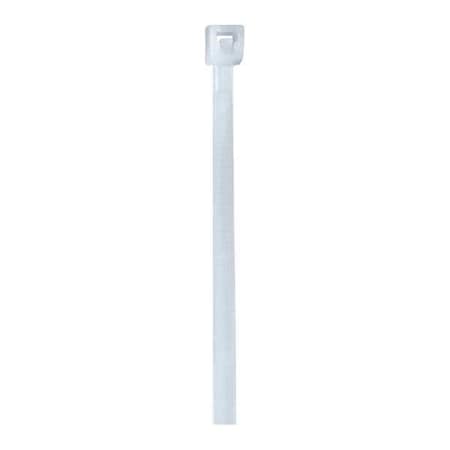 Cable Tie, 6 in L, Natural, Nylon 6/6, 18 lb Strength, 1000 PK MPN:CT618