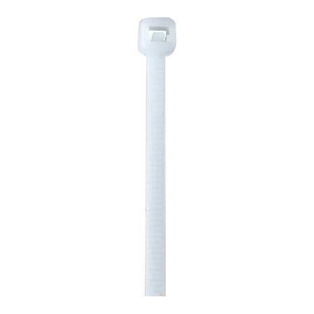 Cable Tie, 8 in L, Natural, Nylon 6/6, 50 lb Strength, 1000 PK MPN:CT850
