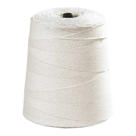 Cotton Twine, 8-Ply, 20 lb, White, 6300'/Case MPN:TWC630