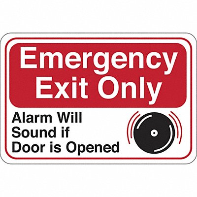 Emergency Exit Only Facility Sign 6 x9 MPN:SN200