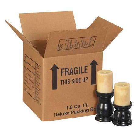 12 in x 12 in x 12 in Moving Box, Kraft, Corrugate, Single Wall, 32 ECT, 25 PK MPN:121212DPB