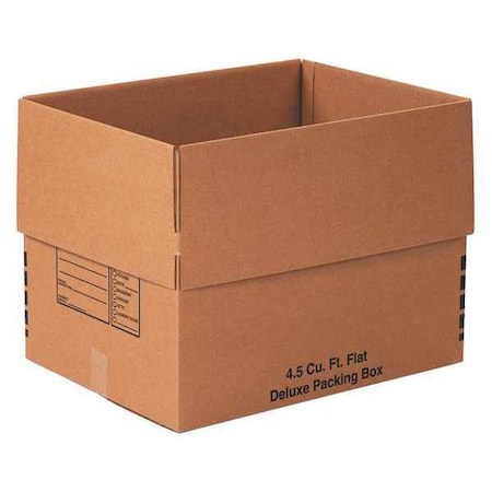 24 in x 18 in x 18 in Moving Box, Kraft, Corrugate, Single Wall, 32 ECT, 10 PK MPN:241818DPB