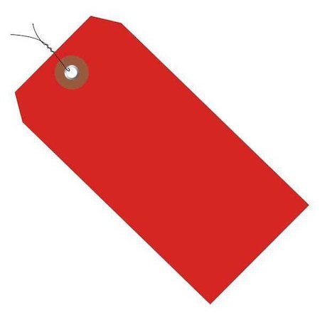 Plastic Shipping Tags, Pre-Wired, 6 1/4