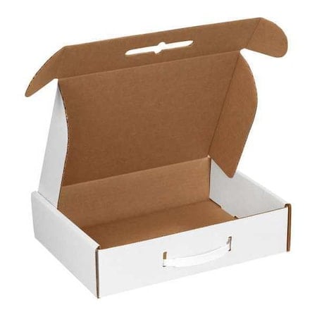 12 1/8 in x 9 1/4 in x 3 in Corrugated Carrying Cases, White, Corrugate, Single Wall, 32 ECT, 10 PK MPN:MCC1