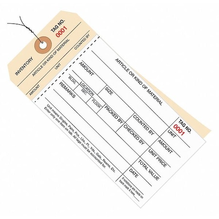Tag, Wire, 4500-4999, 6-1/4