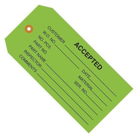 Tag Accepted, 4-3/4x2-3/8