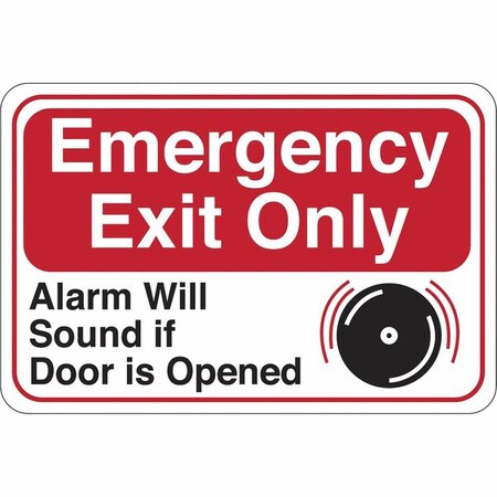 Emergency Exit Only Facility Sign, 6