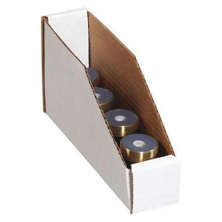 Storage Bin, White, 4-1/2 in H, 2 in W, 9 in L, 25 PK MPN:BINBIN29