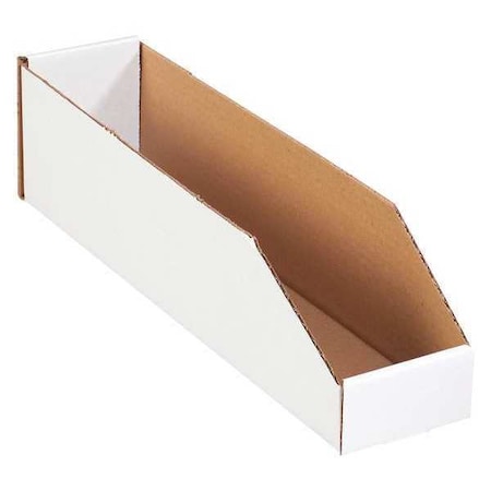 Storage Bin, White, 4-1/2 in H, 4 in W, 18 in L, 50 PK MPN:BINBWZ418